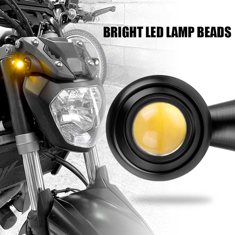 Motorcycle Mini Bullet Flashing Light Indicator-4pcs Set