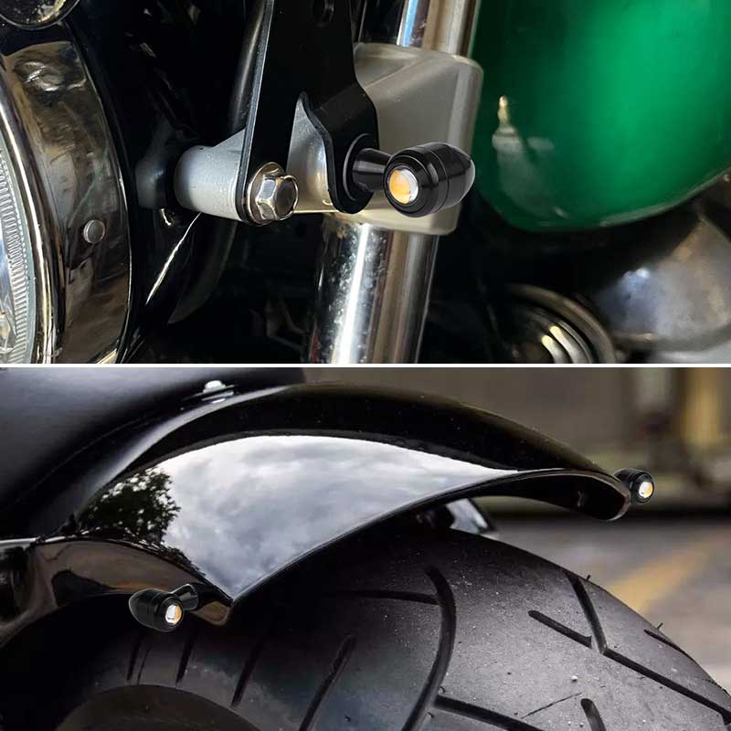Motorcycle Mini Bullet Flashing Light Indicator-4pcs Set