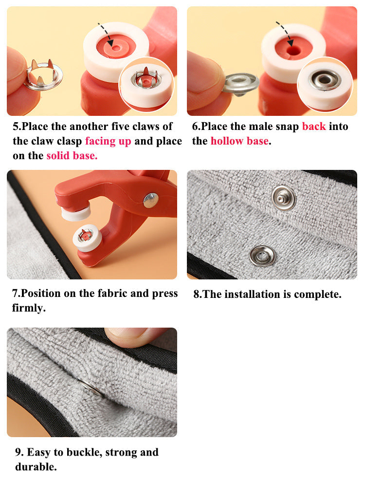 Plier Tool Metal Snap Button-2Set