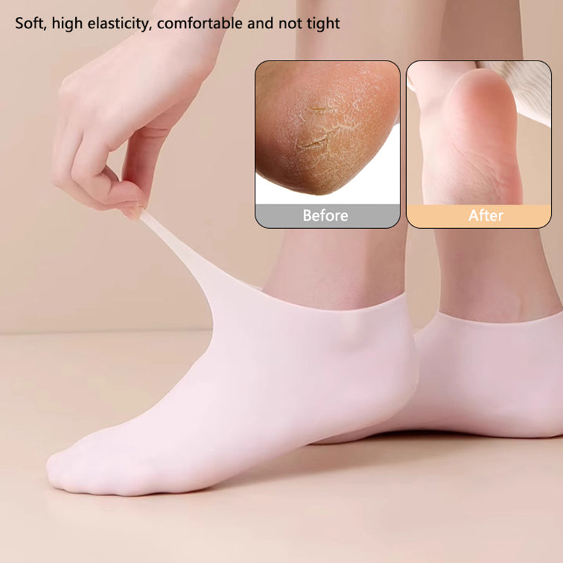 এক জোড়া-Silicone Pedicure Moisturizing Socks-1 Pair