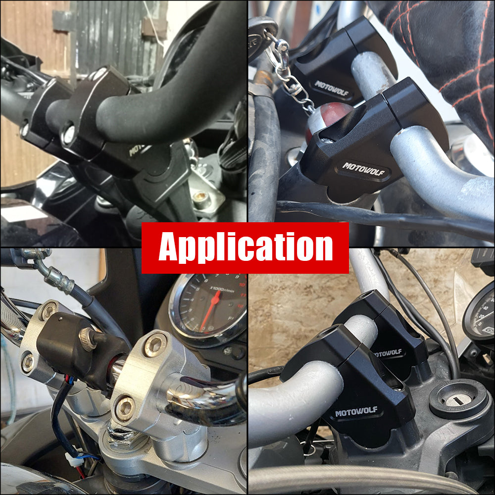 Motorcycle handle bar heightening extender-1 pair