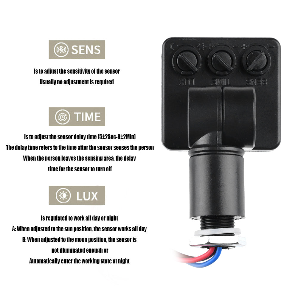 (২ পিচ )Motion Sensor Switch 180 Degree Sensor