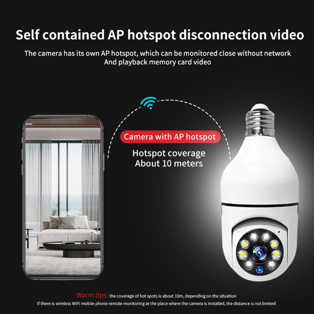 ১ পিচ -Surveillance Bulb Camera LED Light -1 pcs