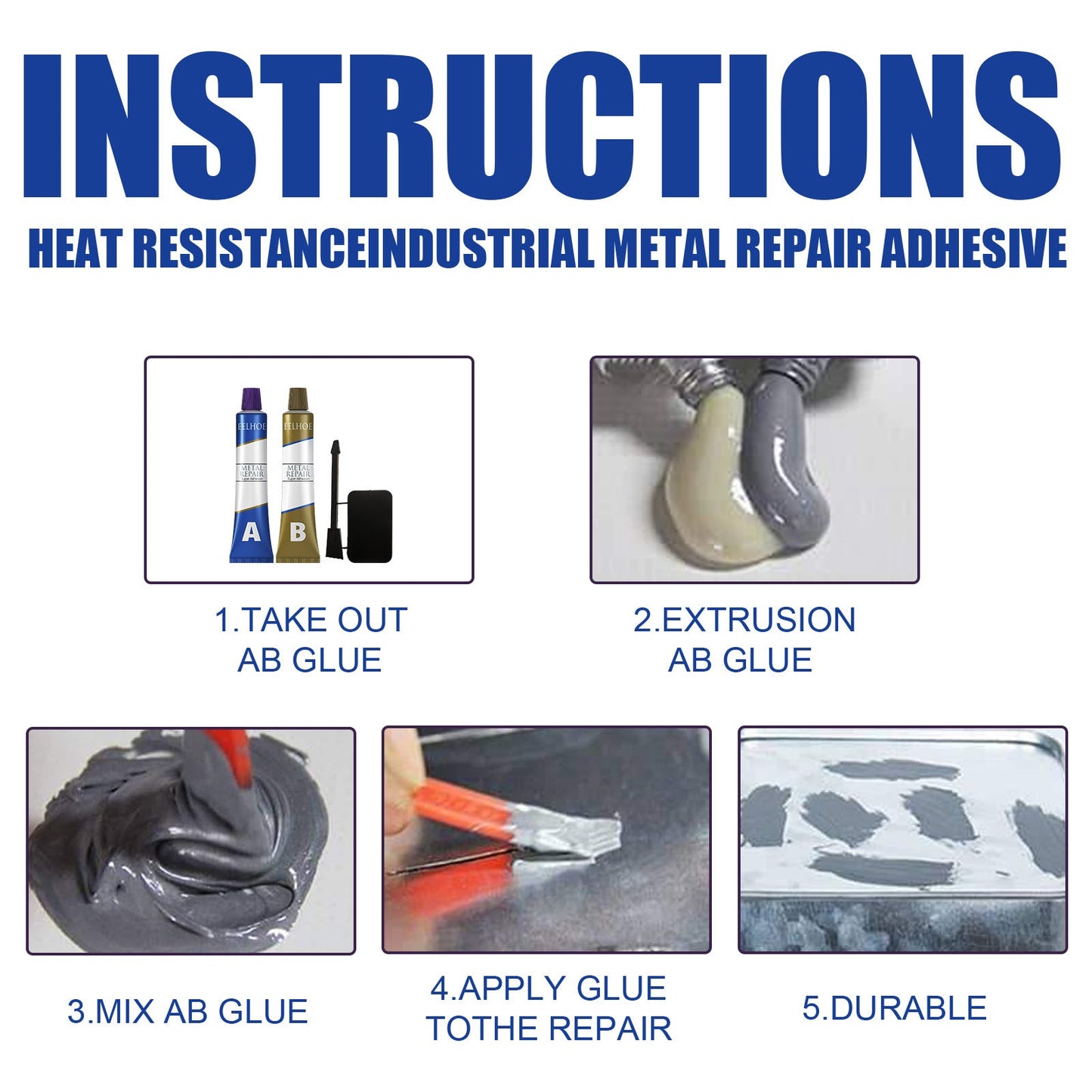 Alternative to welding, repair AB glue (দুই পিচ)