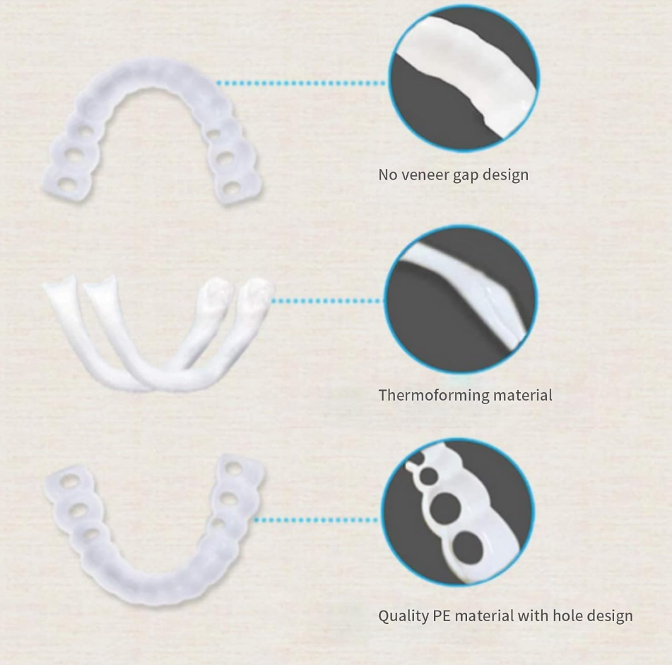 Clip in Veneers Teeth,Fake Braces-5 pair