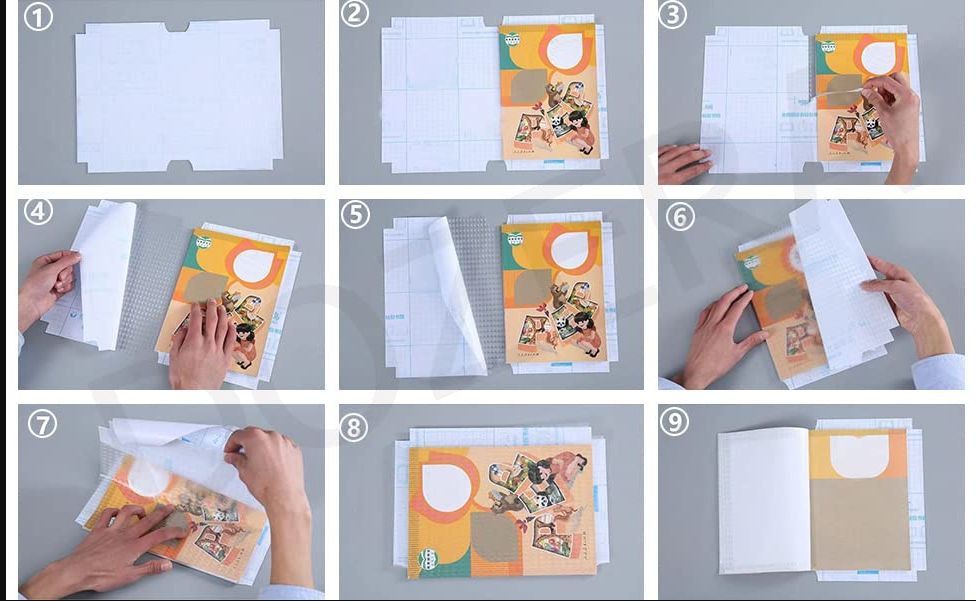 Govment Book Size-Transparent Self-Adhesive Book-10 pcs 1 set