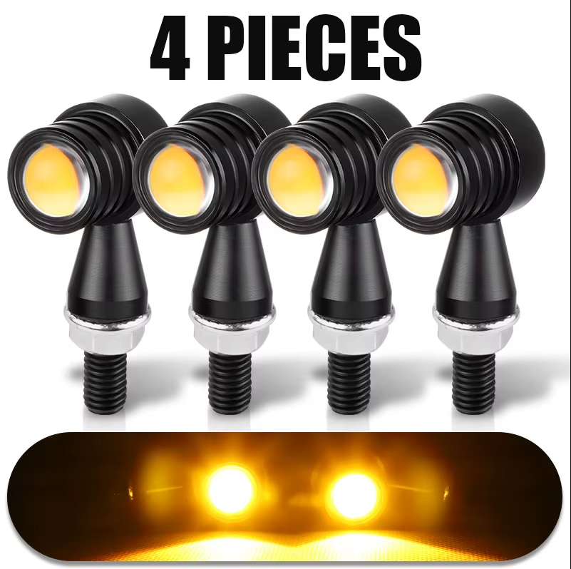 Motorcycle Mini Bullet Flashing Light Indicator-4pcs Set