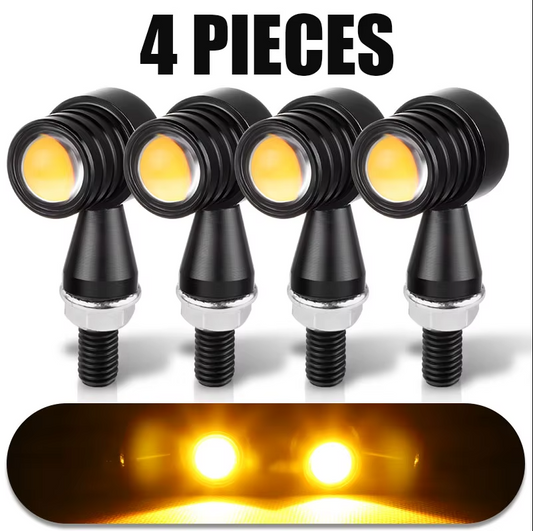 Motorcycle Mini Bullet Flashing Light Indicator-4pcs Set