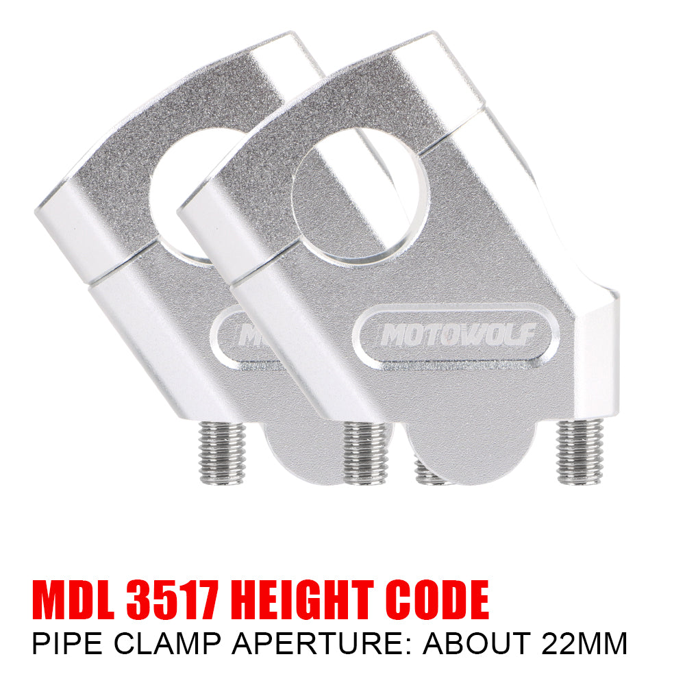 Motorcycle handle bar heightening extender-1 pair
