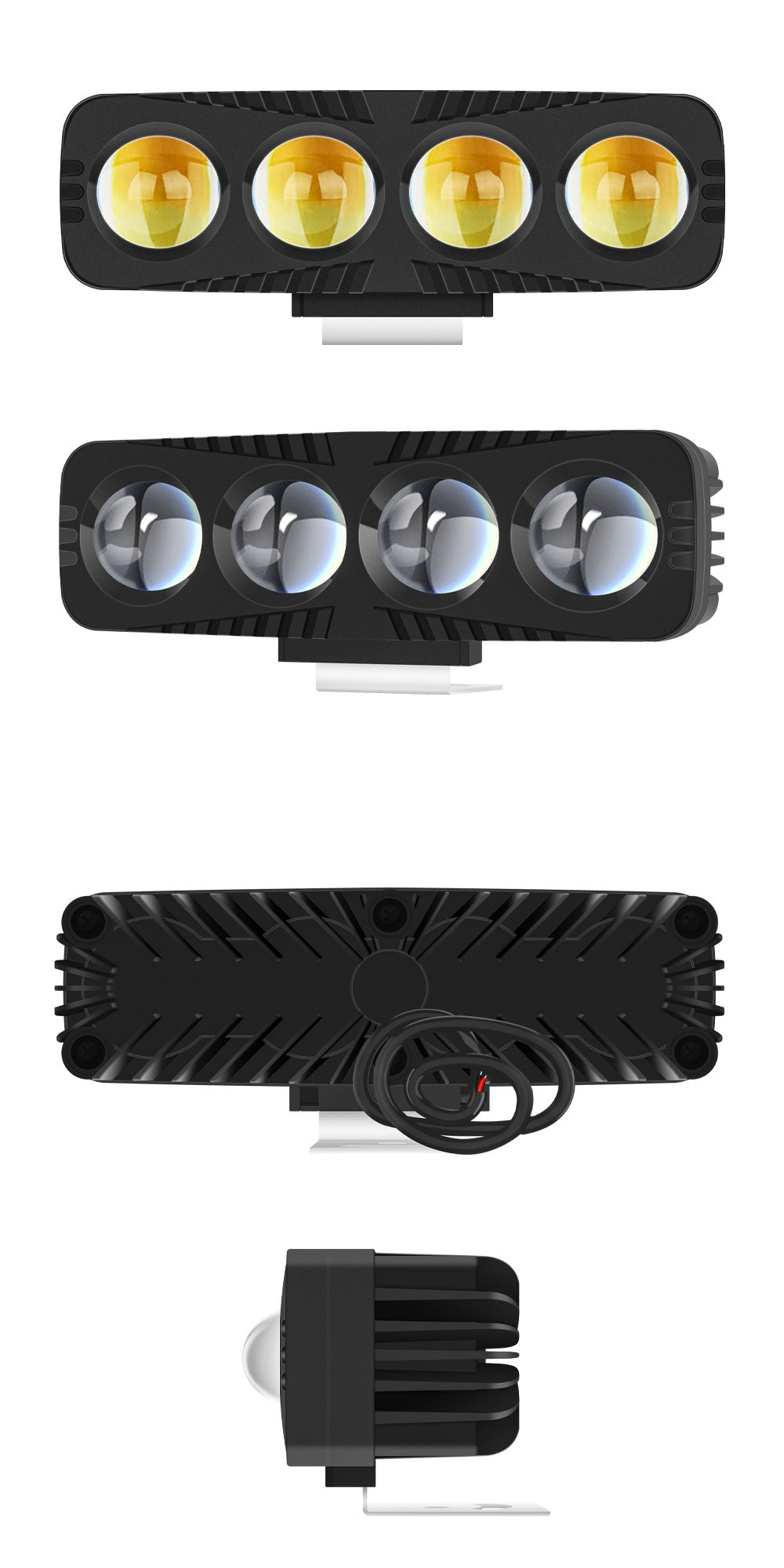 Flashing & RED Devil Eye Effect Light for Bikes and Cars (2pcs Set)