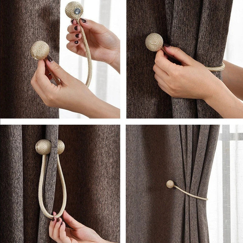 পেস্ট কালার-২ জোড়া- Elegant Magnetic Curtain Buckle Peast Color-2 Pair