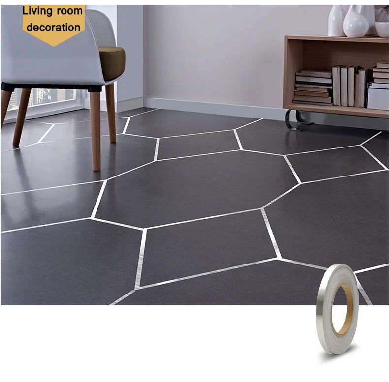 ১৬৬ ফুট ( সিলভার কালার ) Self-adhesive Tile Gap Tape Wall Sealing Tape Silver Floor - China To BD Web
