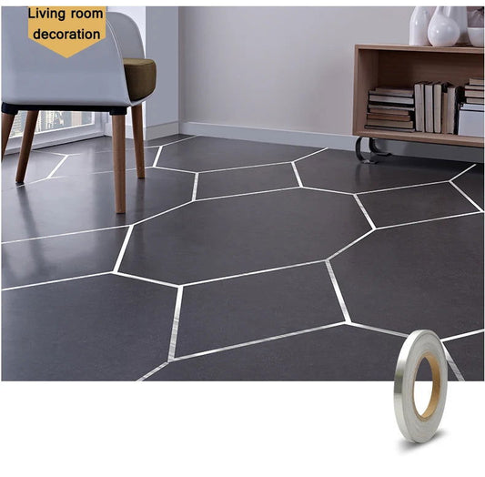 ১৬৬ ফুট ( সিলভার কালার ) Self-adhesive Tile Gap Tape Wall Sealing Tape Silver Floor - China To BD Web