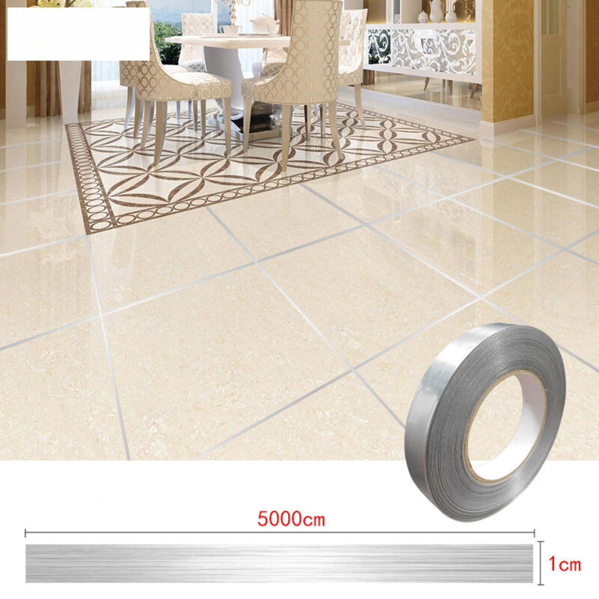 ১৬৬ ফুট ( সিলভার কালার ) Self-adhesive Tile Gap Tape Wall Sealing Tape Silver Floor - China To BD Web