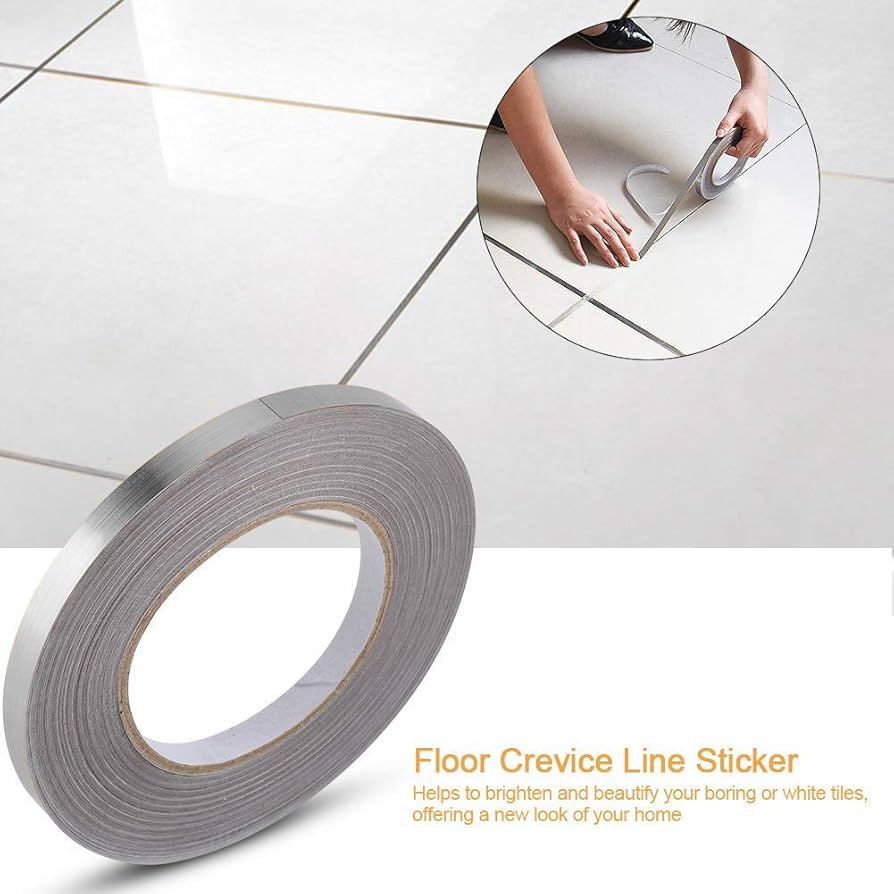 ১৬৬ ফুট ( সিলভার কালার ) Self-adhesive Tile Gap Tape Wall Sealing Tape Silver Floor - China To BD Web