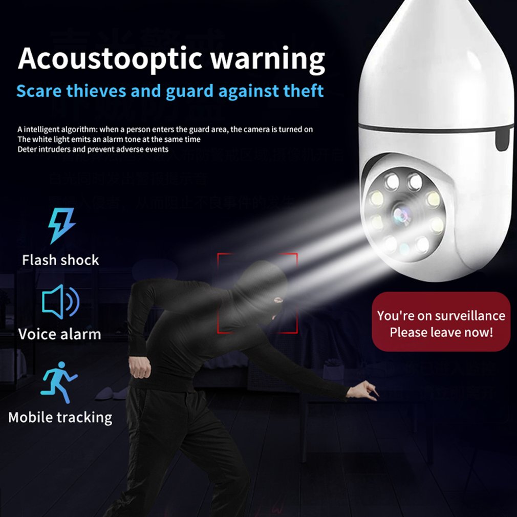 ১ পিচ -Surveillance Bulb Camera LED Light -1 pcs