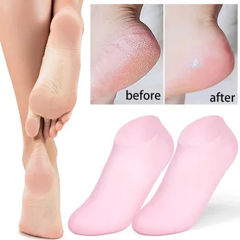 তিন জোড়া -Silicone Pedicure Moisturizing Socks-3 Pair