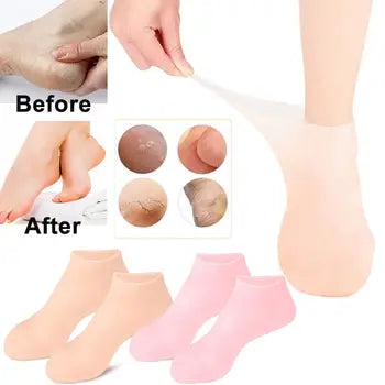 দুই জোড়া-Silicone Pedicure Moisturizing Socks-2 Pair