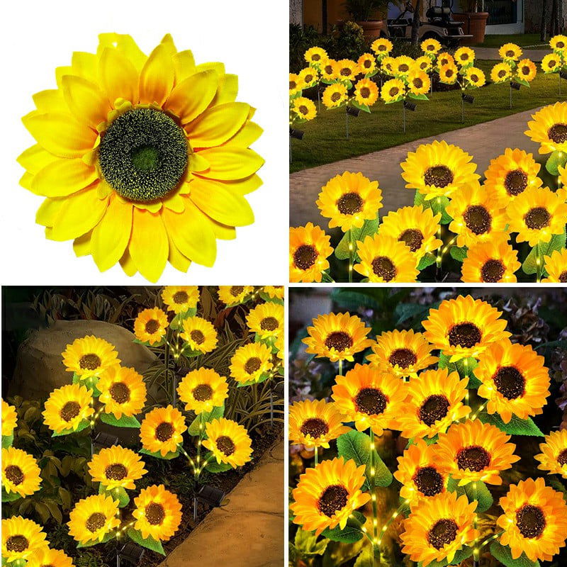( ১ পিচ সোলার লাইট ) Three Head Solar Sunflower Light LED - China To BD Web