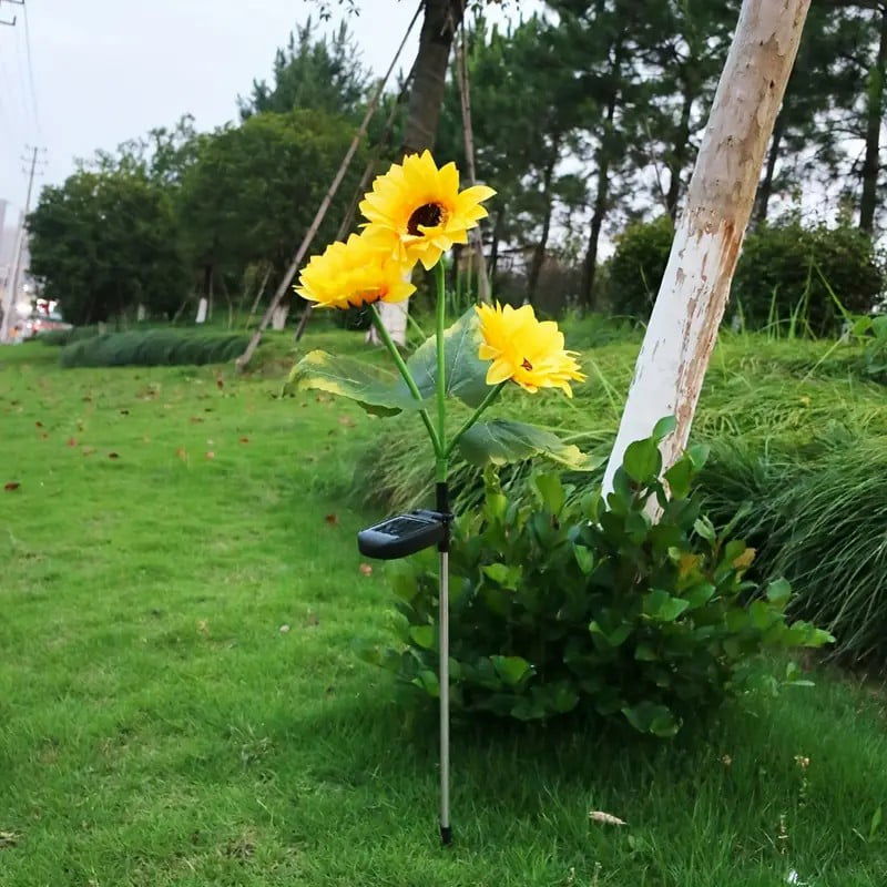 ( ৩ পিচের সেট সোলার লাইট ) Three Head Solar Sunflower Light LED - China To BD Web