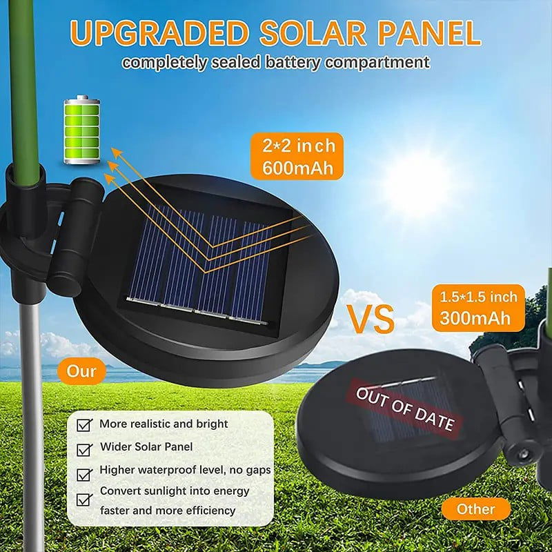 ( ৩ পিচের সেট সোলার লাইট ) Three Head Solar Sunflower Light LED - China To BD Web