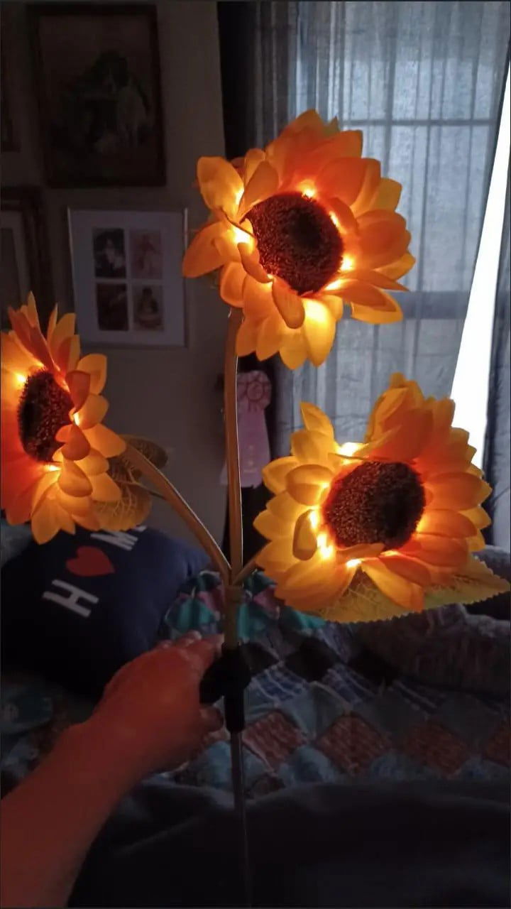 ( ৫ পিচের সেট সোলার লাইট ) Three Head Solar Sunflower Light LED - China To BD Web