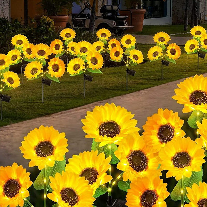 ( ৫ পিচের সেট সোলার লাইট ) Three Head Solar Sunflower Light LED - China To BD Web
