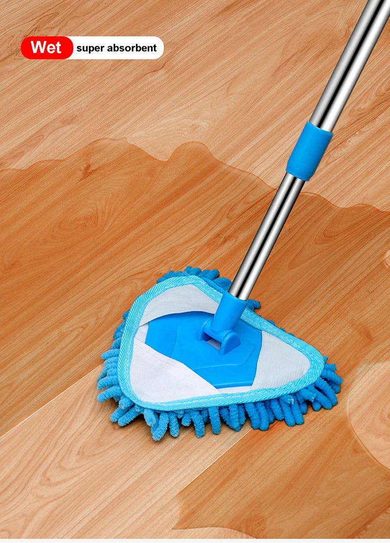 Triangle Cleaning Mini Mop Microfiber Pads Retractable 180°Rotatable Wall Ceiling Clean Brush Mop Washing Dust Brush Home Clean Tool - China To BD Web