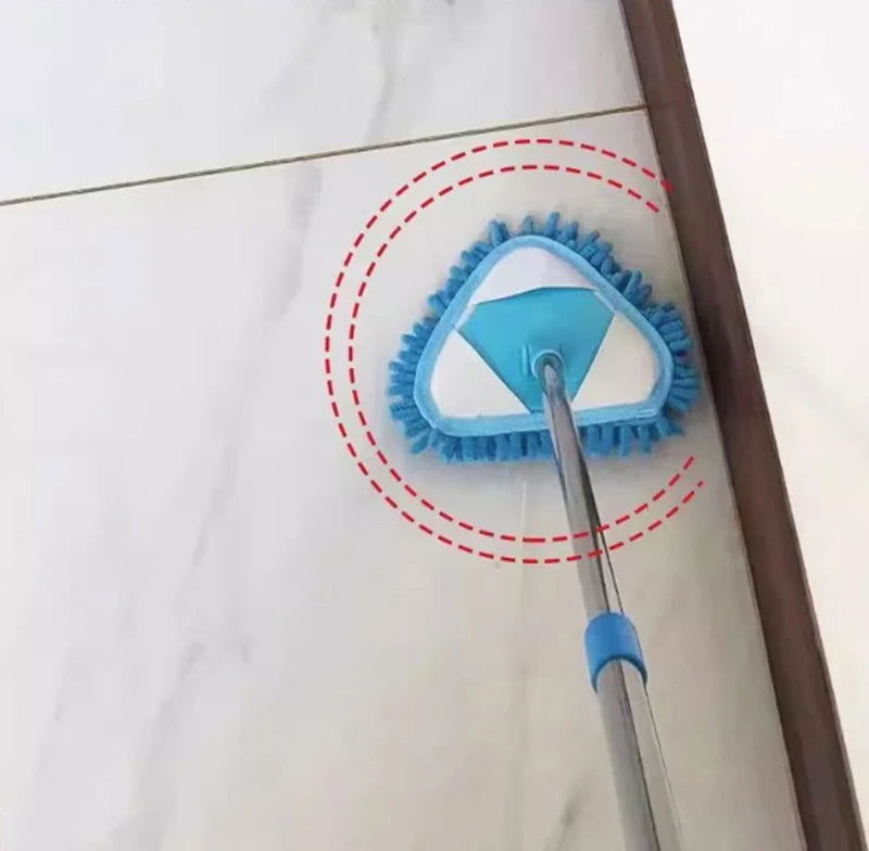 Triangle Cleaning Mini Mop Microfiber Pads Retractable 180°Rotatable Wall Ceiling Clean Brush Mop Washing Dust Brush Home Clean Tool - China To BD Web