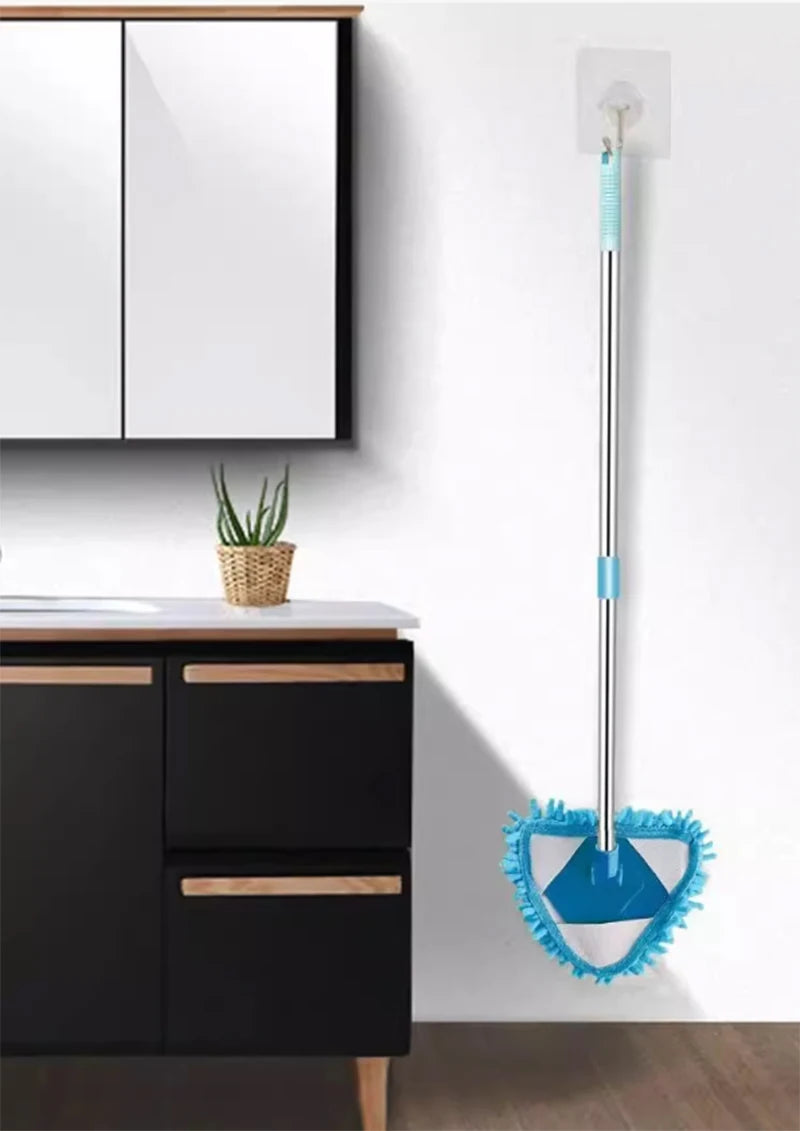 Triangle Cleaning Mini Mop Microfiber Pads Retractable 180°Rotatable Wall Ceiling Clean Brush Mop Washing Dust Brush Home Clean Tool - China To BD Web