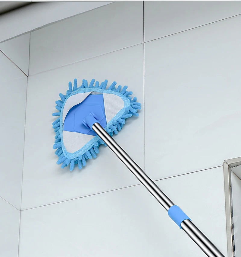 Triangle Cleaning Mini Mop Microfiber Pads Retractable 180°Rotatable Wall Ceiling Clean Brush Mop Washing Dust Brush Home Clean Tool - China To BD Web