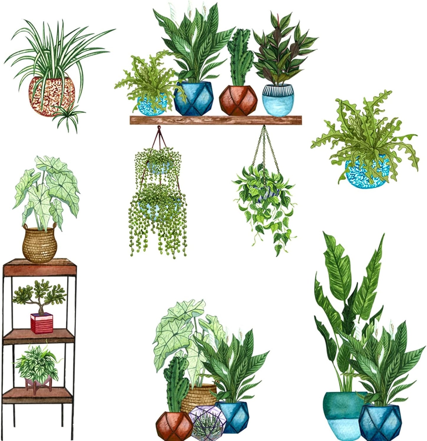 Tropical Plants Green Leaves Wall Stickers - China To BD Web