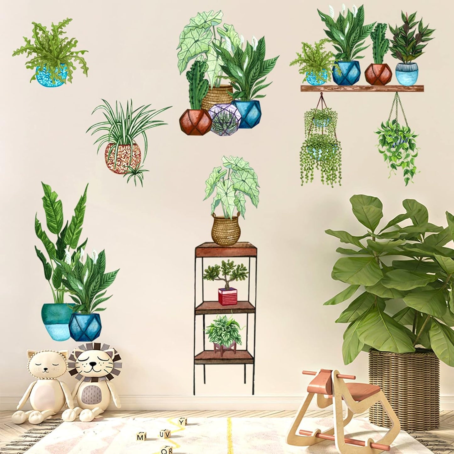 Tropical Plants Green Leaves Wall Stickers - China To BD Web