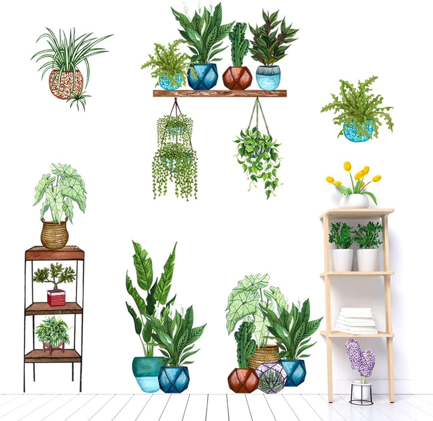 Tropical Plants Green Leaves Wall Stickers - China To BD Web