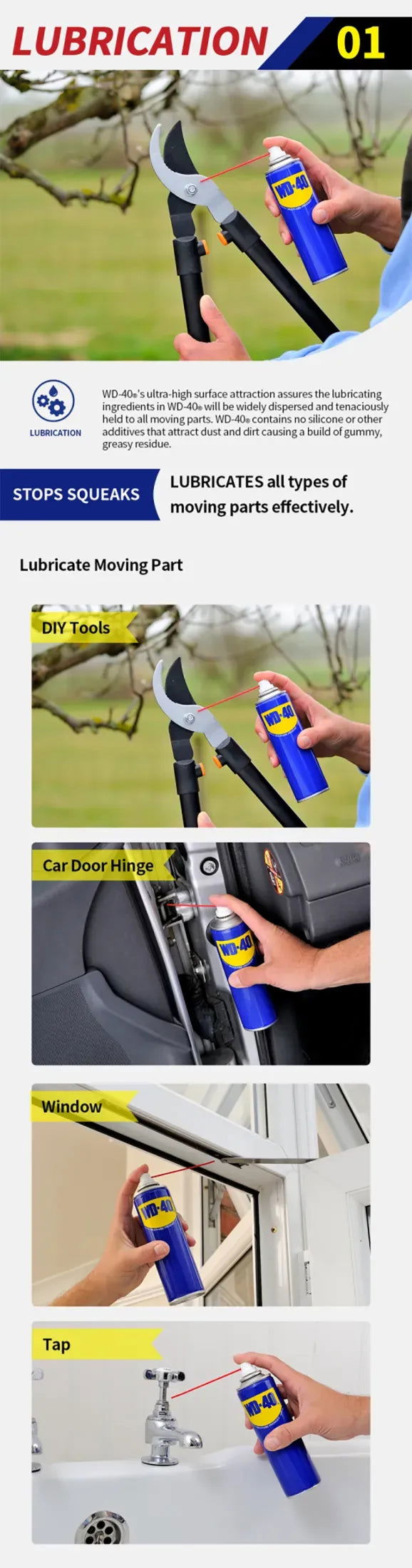 WD-40 Multi-Use Oil 11.2oz / 277ml Rust Remover Penetrating Oil Lubricants Oil Cleaner Universal - China To BD Web