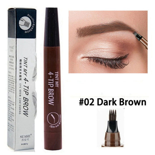 Waterproof 4 Points Eyebrow Pen-Dark Brown - China To BD Web