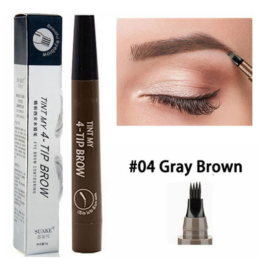 Waterproof 4 Points Eyebrow Pen-Gray Brown - China To BD Web