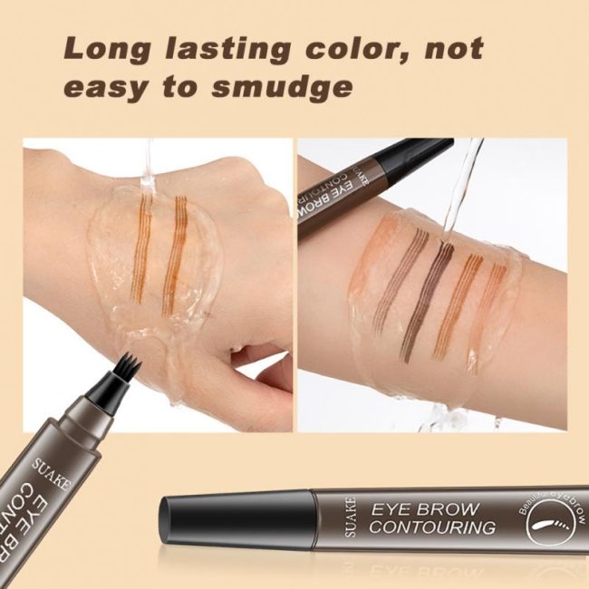 Waterproof 4 Points Eyebrow Pen-Gray Brown - China To BD Web