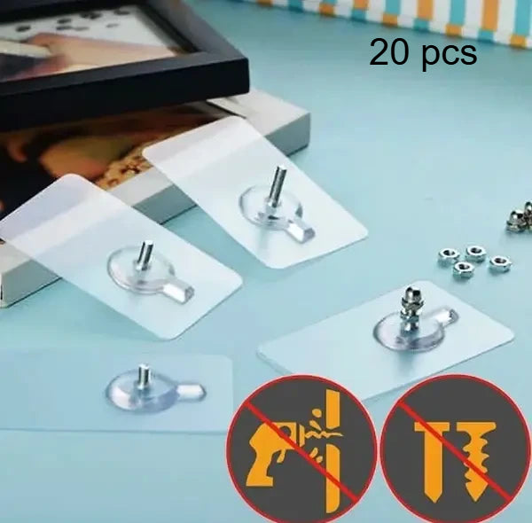 Adhesive Hanging Wall Hook Screw 20pcs set