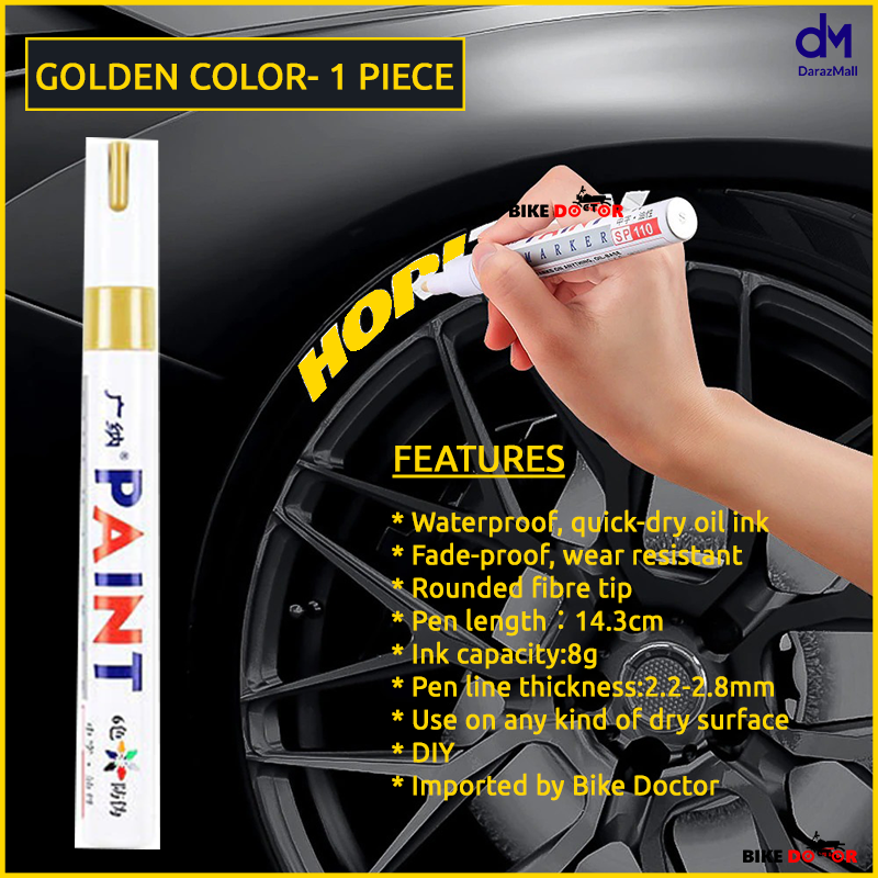 Red,Yollow,Blue,White 4pcs Color Combo-Tire Marker Pen