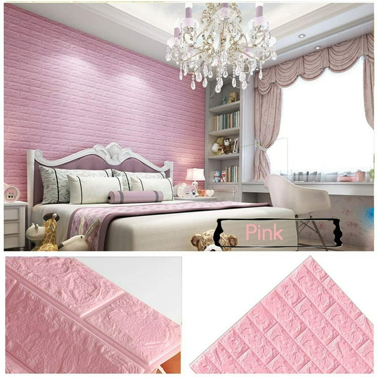 (৯২ স্কোয়ার ফিট রোল ) ৪৫ টাকা স্কোয়ার ফিট-3D Wall Sticker(Bricks)-White