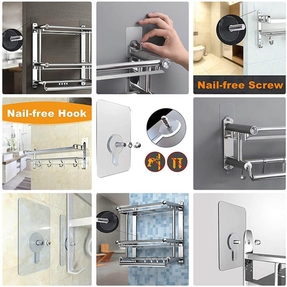 Adhesive Hanging Wall Hook Screw 10pcs set