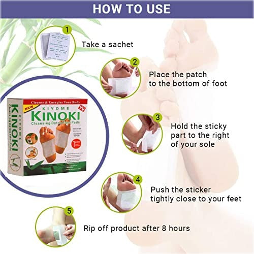 🌿10 Pads- Kiyome Kinoki Cleansing Detox Foot Pads 🌿