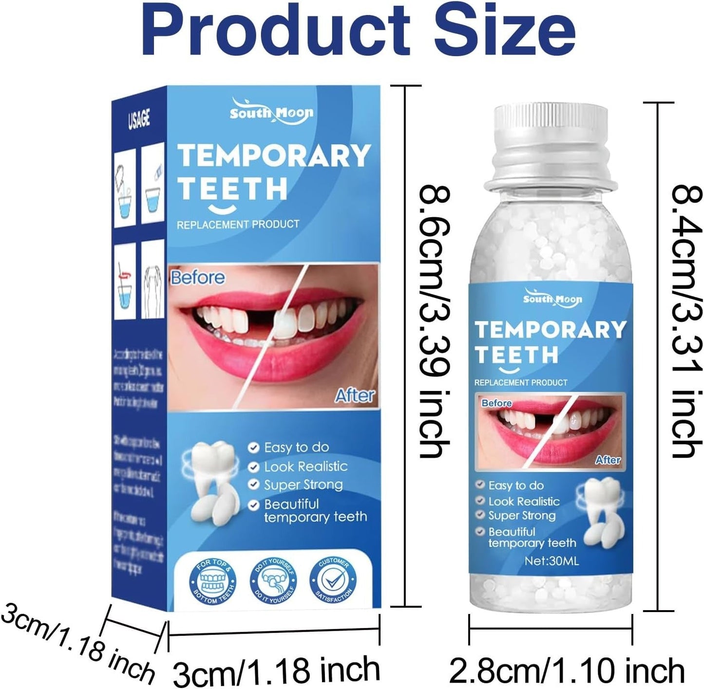 Temporary Moldable Tooth Repair Kit-30ml-5pcs