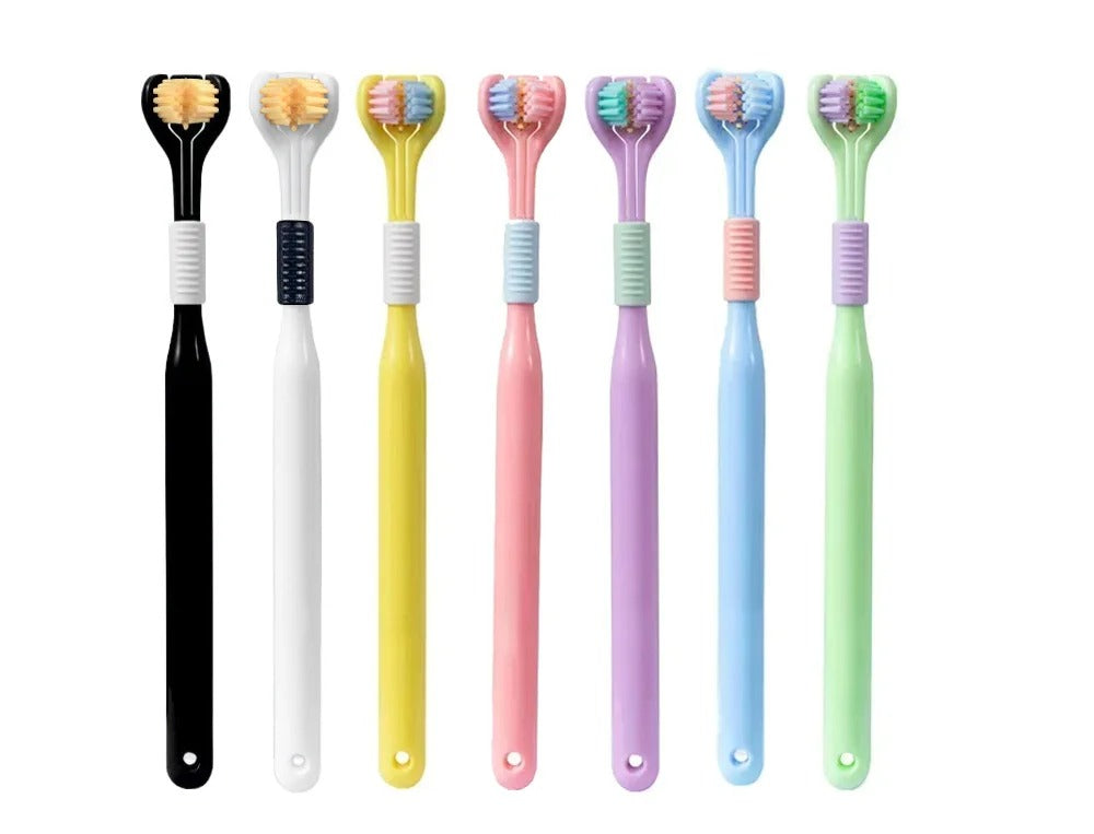 3-Sided Toothbrush 3D Stereo Ultra Fine -2 pcs