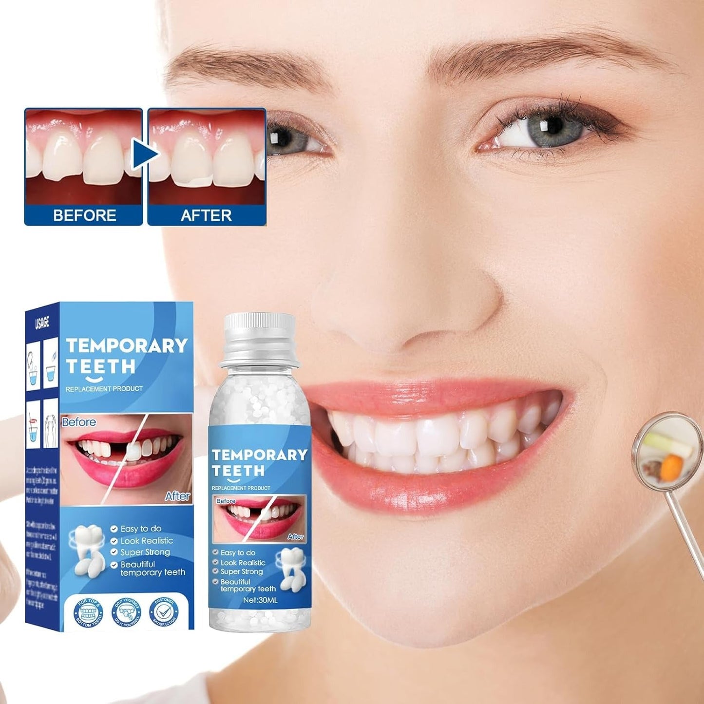 Temporary Moldable Tooth Repair Kit-30ml-3pcs