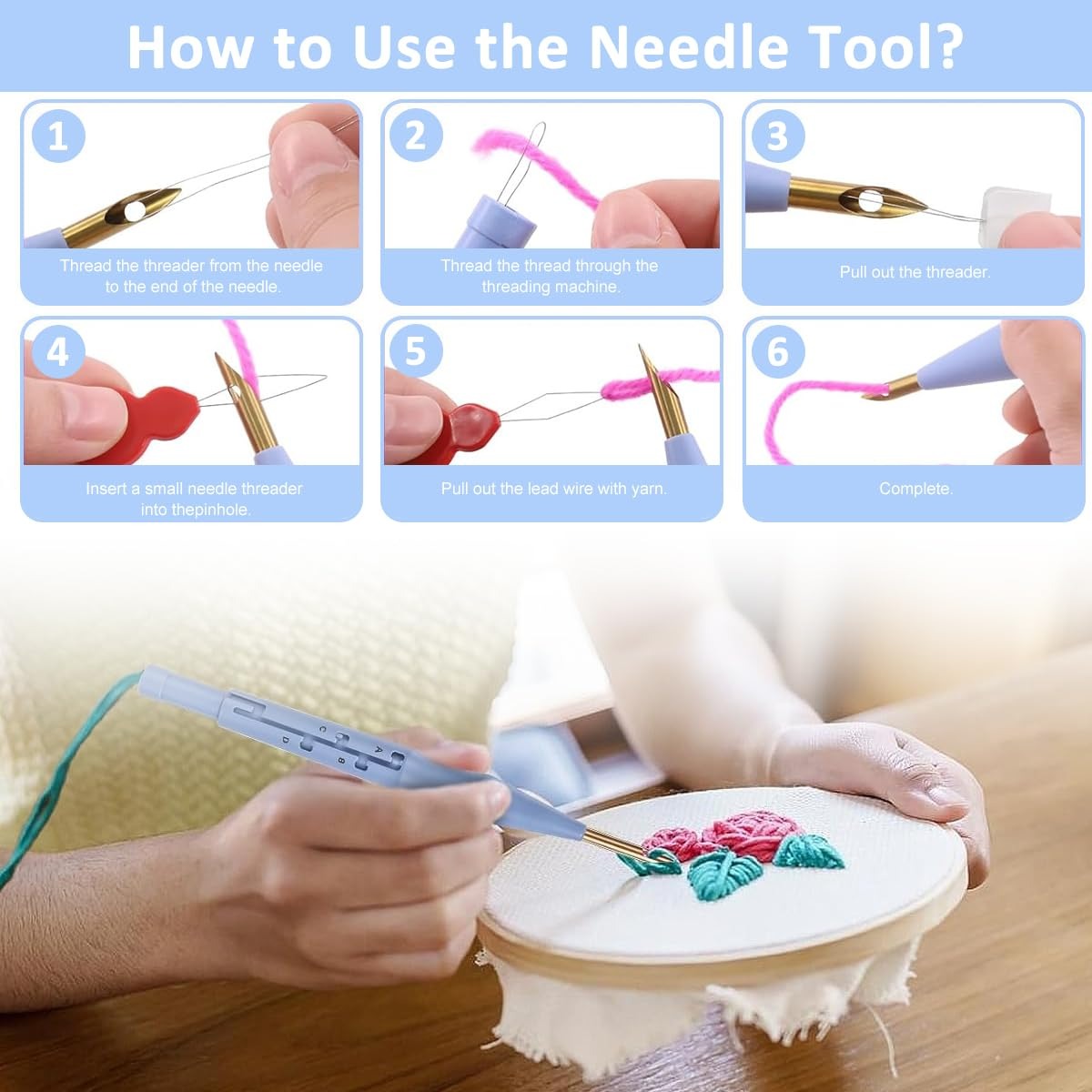 Embroidery Punch Needle Pen-3pcs