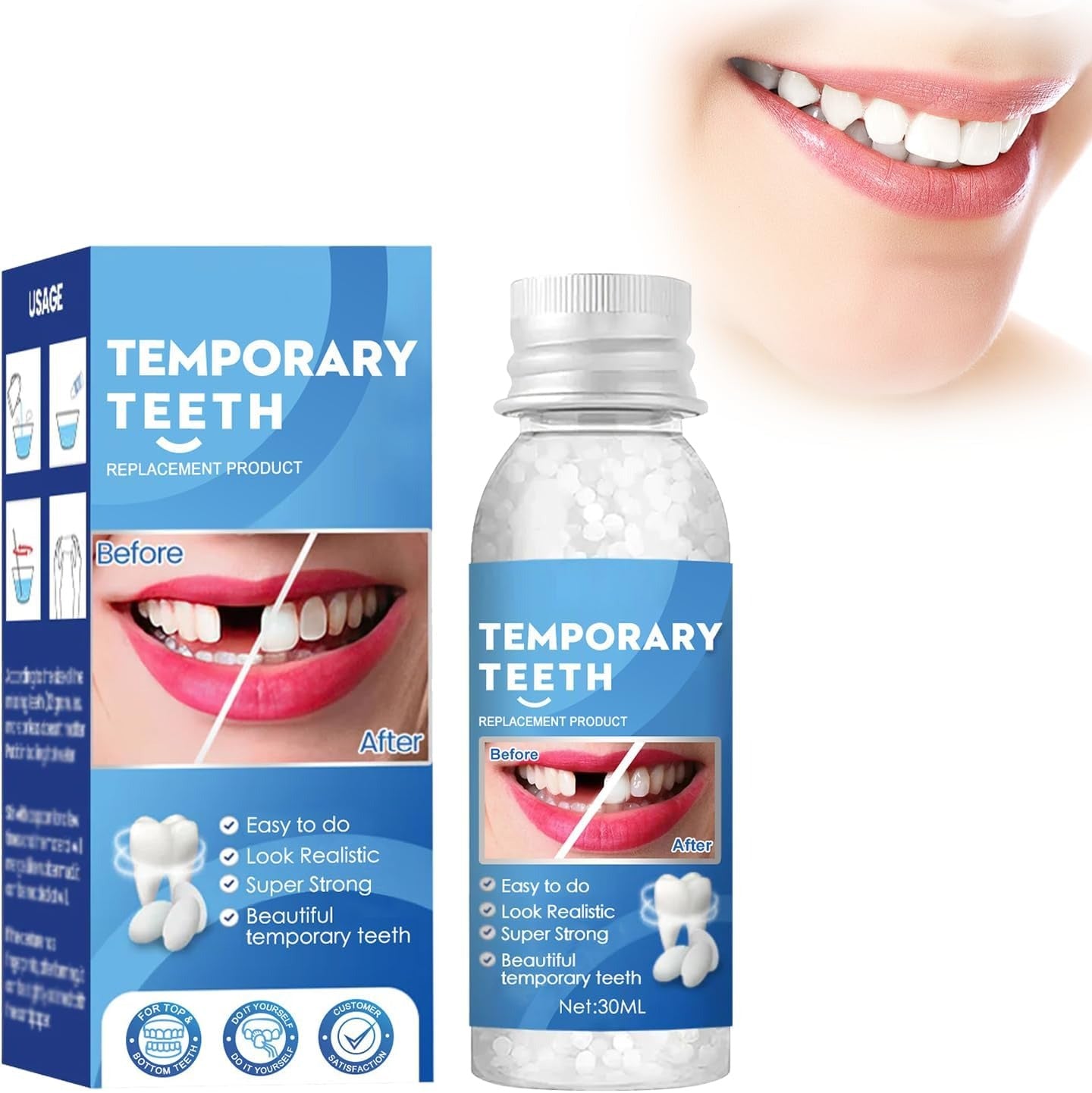 Temporary Moldable Tooth Repair Kit-30ml-3pcs