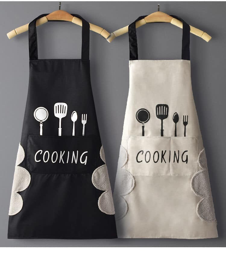 Fashion Kitchen Oilproof Waterproof Chef Apron-Random Color