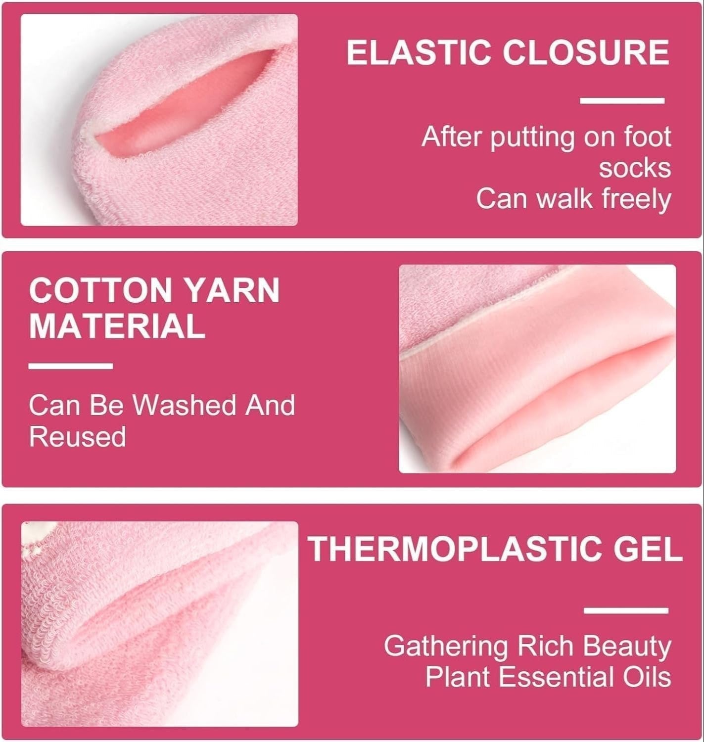 Silicone Pedicure Moisturizing Socks-1 Pair